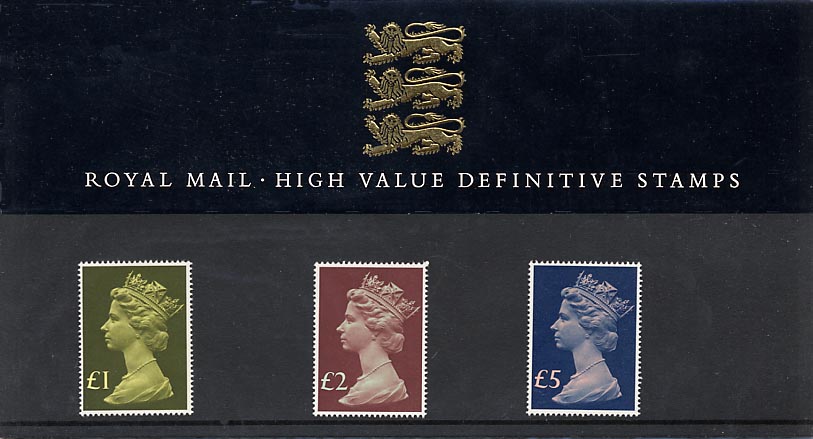 1987 GB - PP D013 - Machin High Values (£1, £2, £5) - Medium 1987 GB - PP D013 - Machin High Values (£1, £2, £5) - Medium
